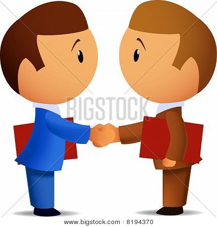 Dva businessmens handshake
