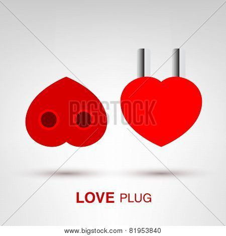 Valentine's Day creative concept - Love Plug