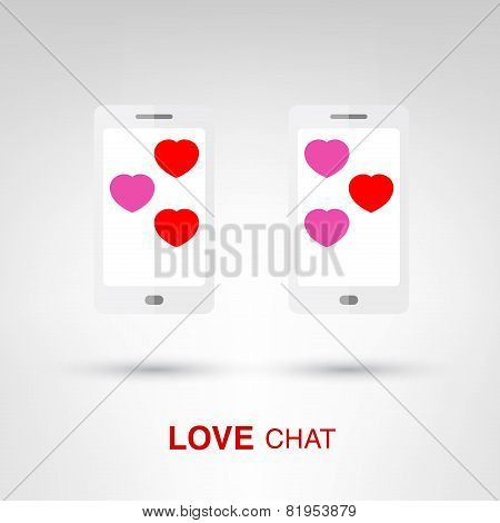 Valentine's Day creative concept - Love Chat