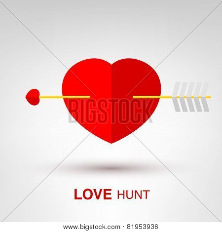 Valentine's Day creative concept - Love Hunt