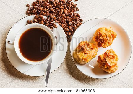 Scone Bread And A Cup Of Coffee
