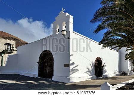 Church Ermita De San Marcial Del Rubicon At Femes, Lanzarote Island, Canary Islands, Spain