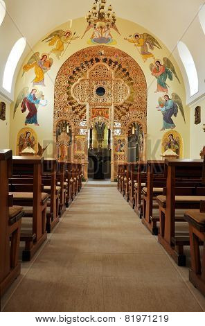 Interior Of A Greek Catholic Church In Romania