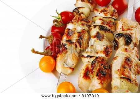 Grillet svinekød Shish Kebab