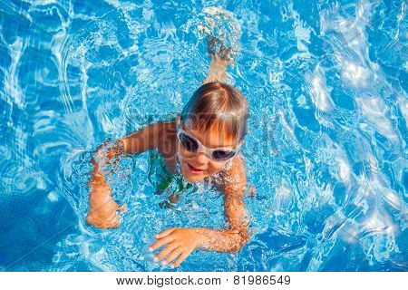 Boy in the pool