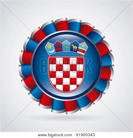 Croatia design over gray background vector illustration