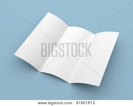 Leaflet Blank Trifold White Paper Brochure