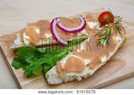 Sandwich With Cod Roe