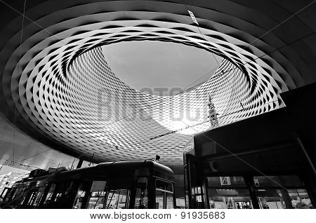 Basel, Switzerland - November 01 2014: Exhibition Center In The Old Town Of Basel In Switzerland