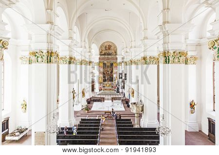 People In Jesuiten Church In Heidelberg