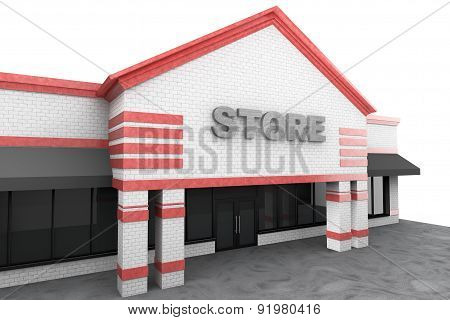 3D Large Store Building