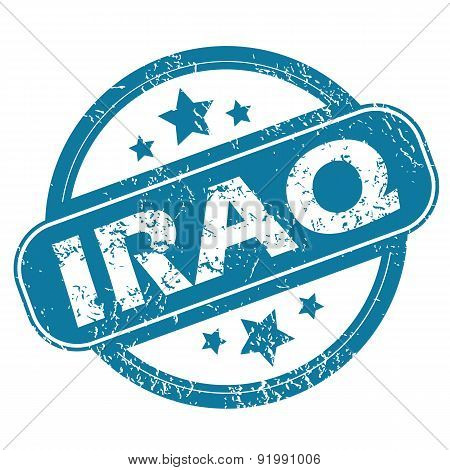 IRAQ round stamp