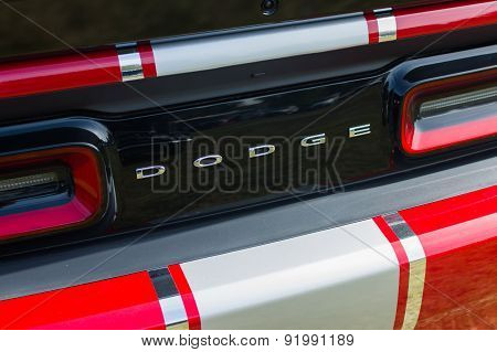 Dodge Challenger Car Detail  On Display