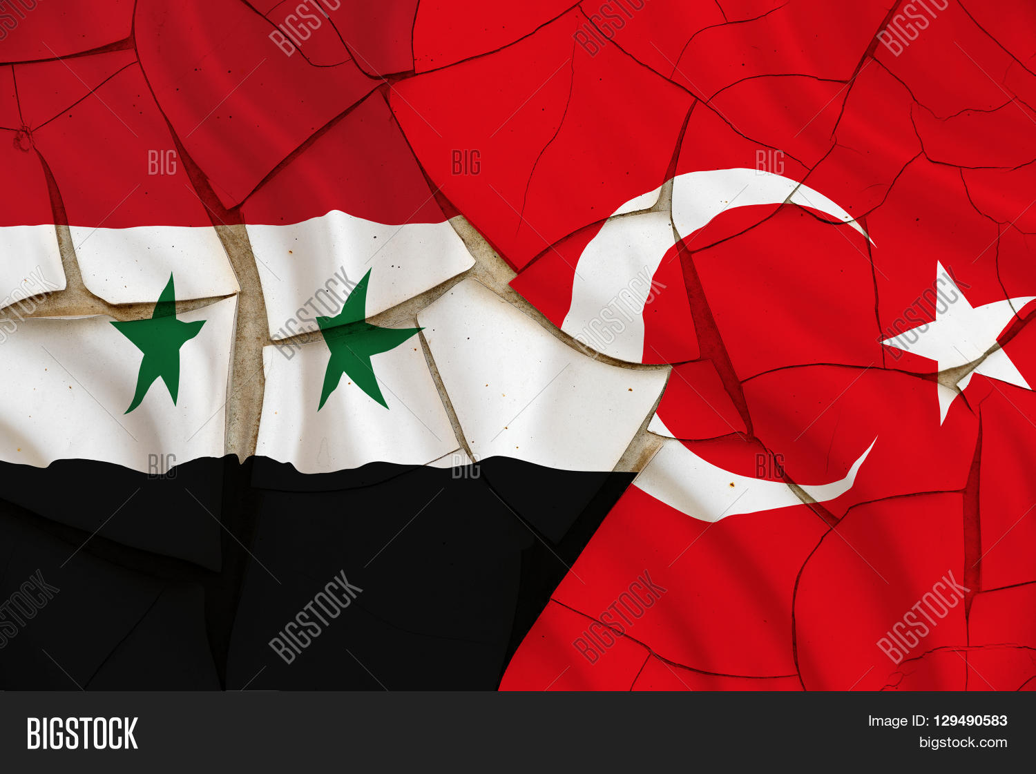 Flag Turkey Syria On Image & Photo (Free Trial) Bigstock