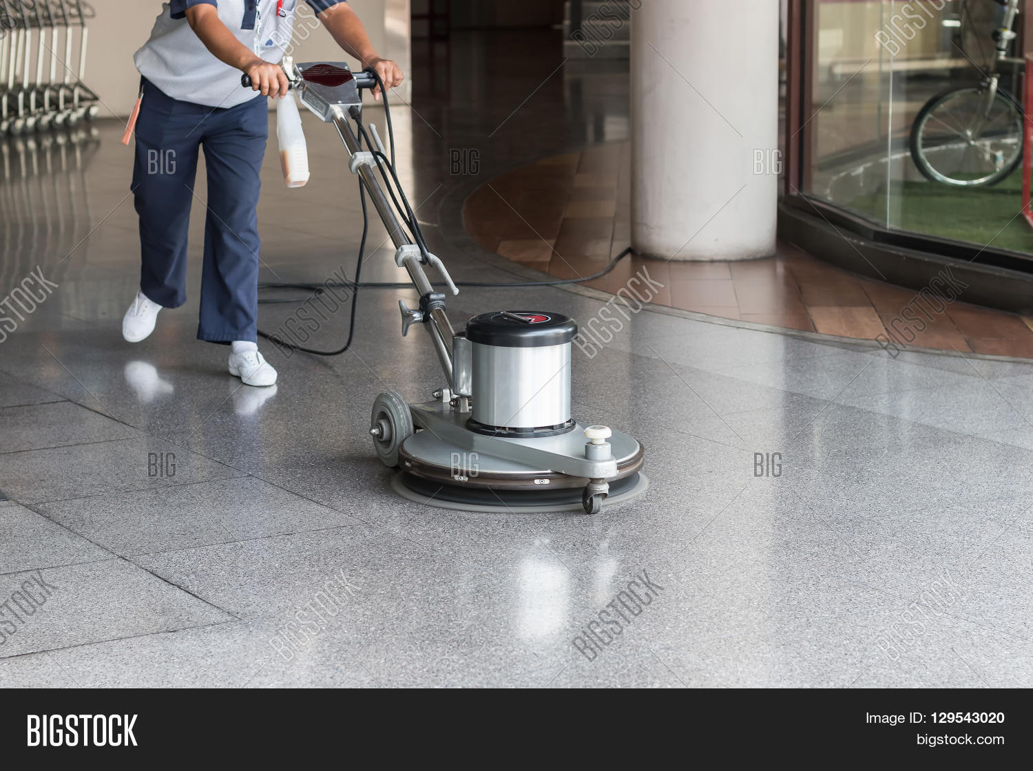 Woman Cleaning Floor Image Photo Free Trial Bigstock