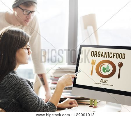 Organic Food Healthy Nutritious Green Nourishment Concept