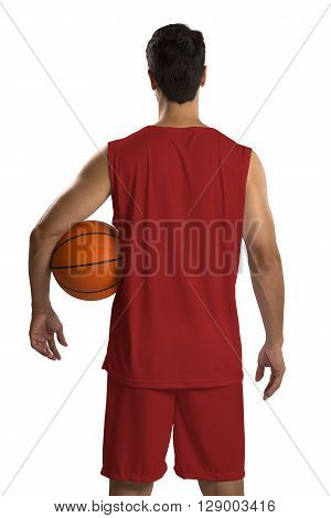 Professional Russian Basketball Player With Ball.