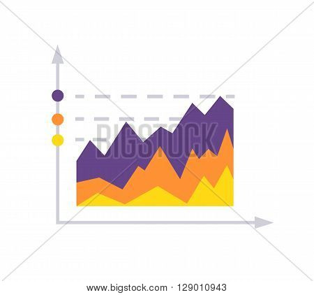 Financial growth coin stock market. Successful graph of profit growth and cash investments in startups. Metaphor of the plants sprout in the column of gold coins. Invest progress vector illustration