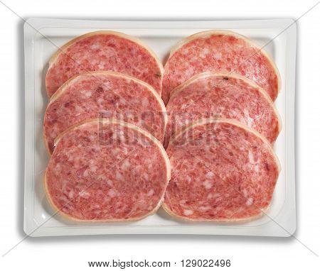 Tray Packaged of Presliced Ham zampone stuffed pigs foot