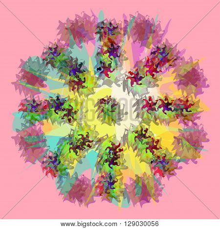 The bright parts of a flower. Abstract petals. Vector illustration