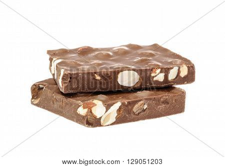 Chocolate Isolated On White. Without Shadow