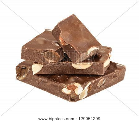 Chocolate Isolated On White. Without Shadow
