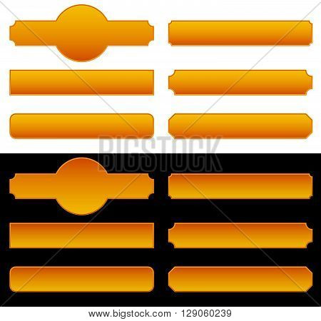 Set Of Metal Signs, Banners.