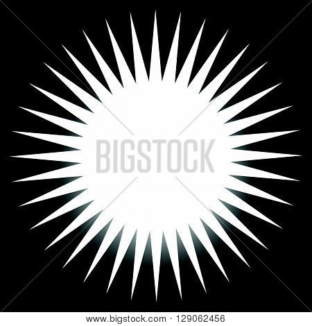 Spiky, Pointed Shape With Blank Space.