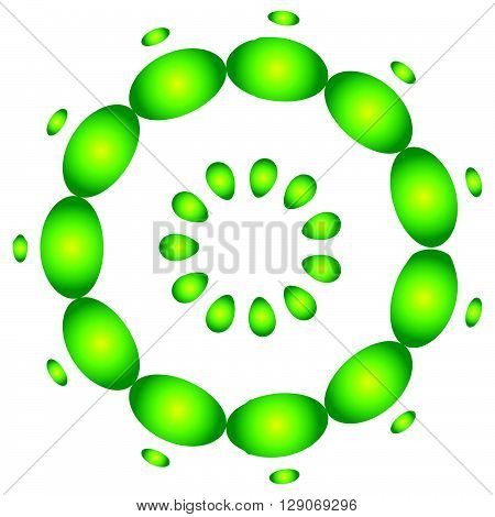 Abstract Circular, Dotted Element.
