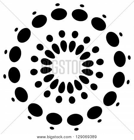 Abstract Circular, Dotted Element.
