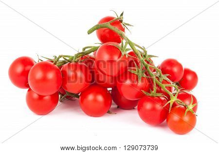 cherry tomatoes on a white background, macro, nutrient,
