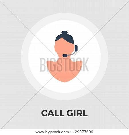 Call girl icon vector. Flat icon isolated on the white background. Editable EPS file. Vector illustration.