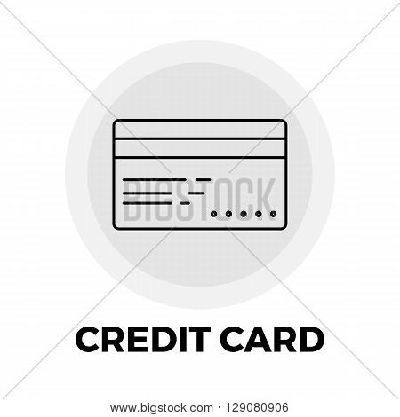 Credit Card Icon Vector. Flat icon isolated on the white background. Editable EPS file. Vector illustration.