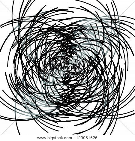 Scattered Curved, Curvy Lines. Intersecting Lines