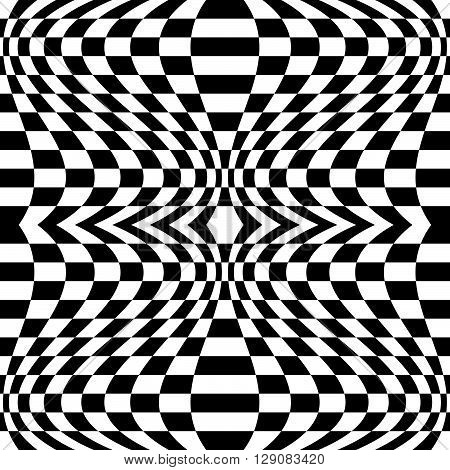 Checkered Pattern With Distortion Effect