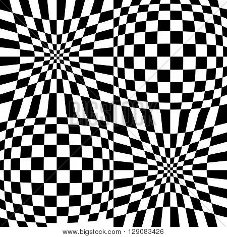 Checkered Pattern With Distortion Effect