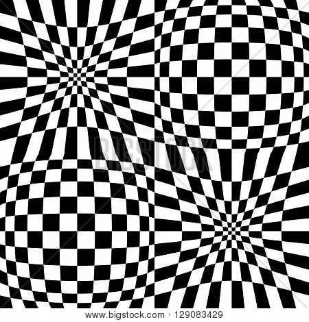 Checkered Pattern With Distortion Effect