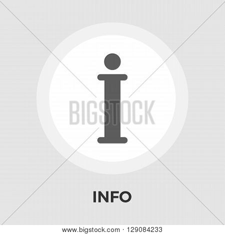 Info icon vector. Flat icon isolated on the white background. Editable EPS file. Vector illustration.