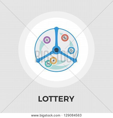 Lotteries icon vector. Flat icon isolated on the white background. Editable EPS file. Vector illustration.