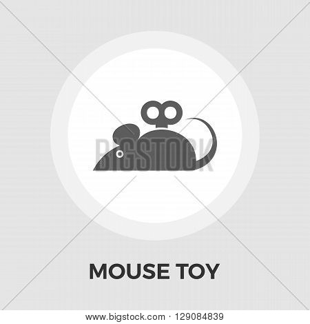 Mouse toy icon vector. Flat icon isolated on the white background. Editable EPS file. Vector illustration.