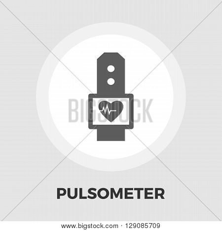 Pulsometer icon vector. Flat icon isolated on the white background. Editable EPS file. Vector illustration.