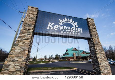 Christmas, Michigan, USA - May 7, 2016: Kewadin casino located in Christmas, Michigan. The casino is operated by the Sault Tribe Of Chippewa Indians with five locations in the Upper Peninsula.