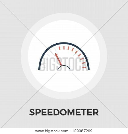 Speedometer icon vector. Flat icon isolated on the white background. Editable EPS file. Vector illustration.