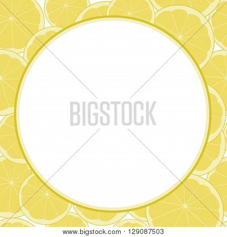 Lemon or Lime Patterned roung  Frame for text