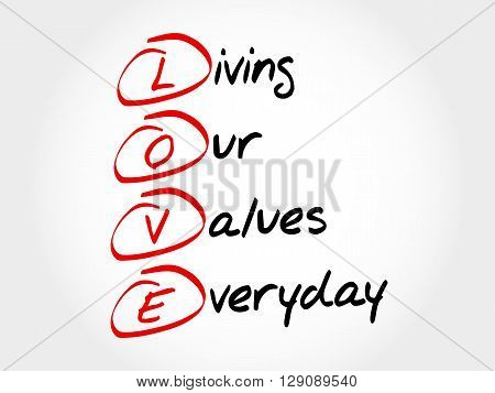 Love - Living Our Values Everyday