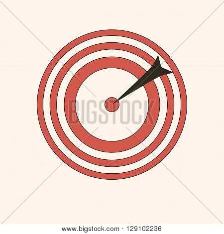 darts bullseye icon game fun red circle