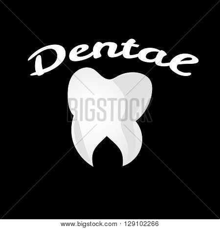 Dental tooth health treatment logo white clean
