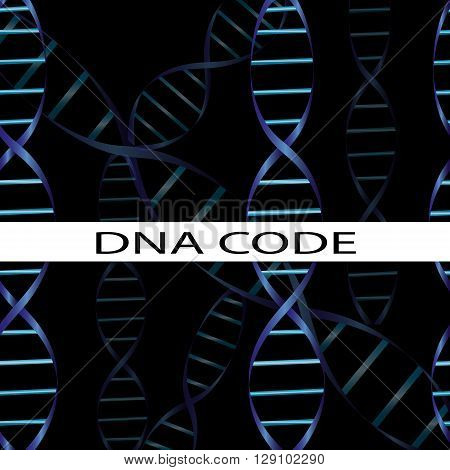icons on the theme of genetics, medicine