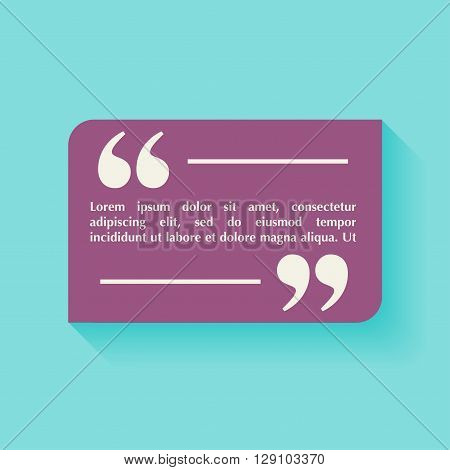 Quote Blank Template. Design Elements, Circle Business Card Template, Paper Sheet, Information, Text