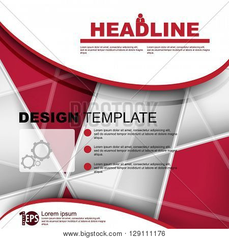 design brochure leaflet with intersecting lines flat layout background material. eps10 vector